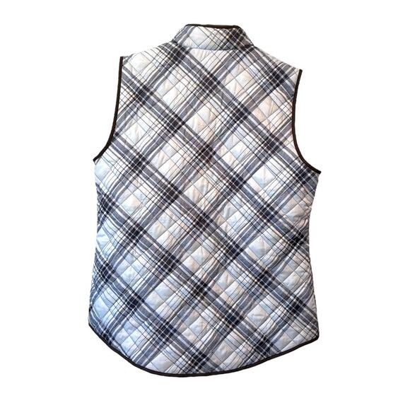 Karen Scott Blue Argyle Vest - Puffer with Pockets - Picture 2 of 6